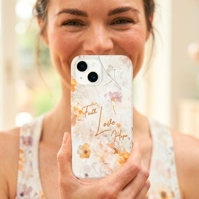 Glaube Hoffnung Liebe Elegantes Floral Case-Mate iPhone Hülle (Von Creator hochgeladen)