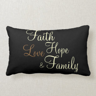 Glaube Hoffnung Liebe Familie - Kissen