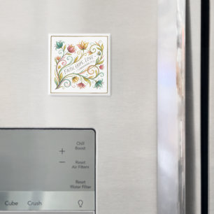 Glaube Hoffnung Liebe floral Magnet