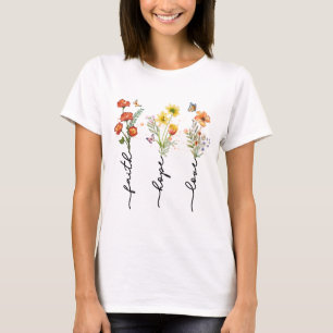 Glaube, Hoffnung, Liebe - florale Inspiration Chri T-Shirt