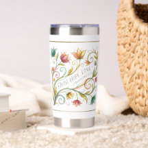 Glaube Hoffnung Liebe florale personalisiert