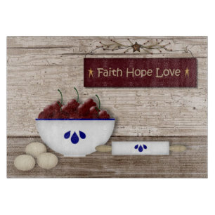 Glaube Hoffnung Liebe Glas Schneidbrett Schneidebrett