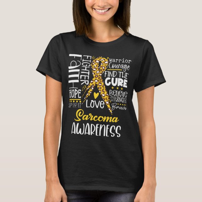 Glaube Hoffnung Liebe Heilung Sarcoma Bewusstsein T-Shirt (Vorderseite)