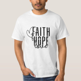 Glaube Hoffnung Liebe Herz Christus christlich T-Shirt