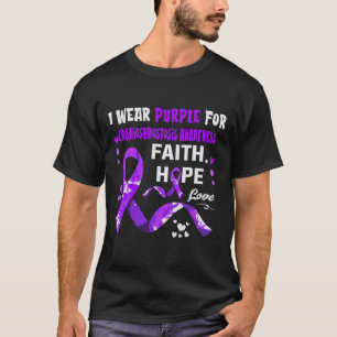 Glaube Hoffnung Liebe ich trage Lila für Craniosyn T-Shirt