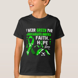 Glaube Hoffnung Liebe ich tragen Grün für Gehirnbe T-Shirt