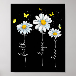 Glaube Hoffnung Liebe Jesus Christliches Kreuz Got Poster
