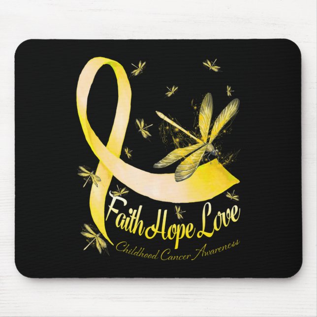 Glaube Hoffnung Liebe Kinderkrebs-Bewusstsein Libe Mousepad (Vorne)