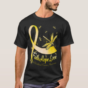 Glaube Hoffnung Liebe Kinderkrebsbewusstsein Libel T-Shirt