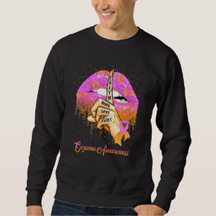 Glaube Hoffnung Liebe Lavendel- und Orangenband Ek Sweatshirt