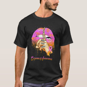 Glaube Hoffnung Liebe Lavendel- und Orangenband Ek T-Shirt