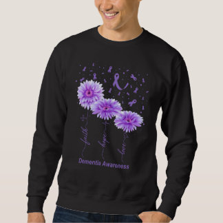Glaube Hoffnung Liebe Lila Blumenband Demenzbewuss Sweatshirt