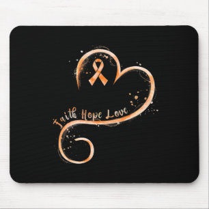 Glaube Hoffnung Liebe Oranges Band Leukämie-Bewuss Mousepad