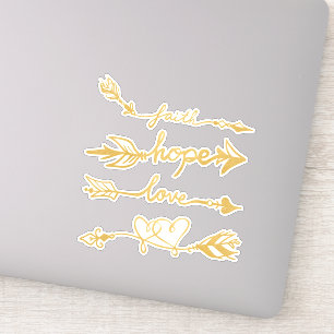 Glaube, Hoffnung, Liebe-Pfeile Aufkleber