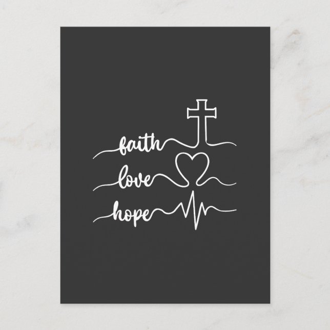 Glaube Hoffnung Liebe Postkarte (Vorderseite)