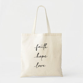 Glaube Hoffnung Liebe Schrift Typography-Tasche Tragetasche