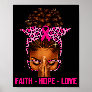 Glaube Hoffnung Liebe Schwarze Frauen Afro Christl Poster