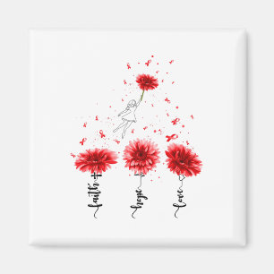Glaube Hoffnung Liebe Sonnenblume Herzkrankheit-Be Magnet