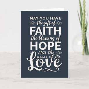 Glaube Hoffnung Liebe Spirituelle Segnungskarte Karte