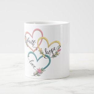 Glaube Hoffnung Liebe Tassendesign Jumbo-Tasse