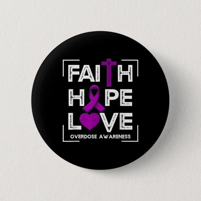 Glaube Hoffnung Liebe Überdosierung Bewusstsein Ch Button (Vorderseite)