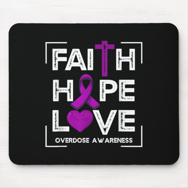 Glaube Hoffnung Liebe Überdosierung Bewusstsein Ch Mousepad (Vorne)
