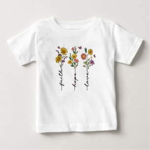 Glaube, Hoffnung, Liebe - Vibrierendes florales In Baby T-shirt
