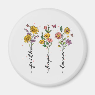 Glaube, Hoffnung, Liebe - Vibrierendes florales In Magnet