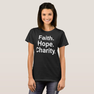 Glaube Hoffnung Nächstenliebe Christliche Minimali T-Shirt