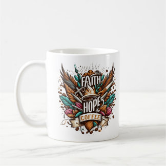 Glaube, Hoffnung und Kaffee Kaffeetasse