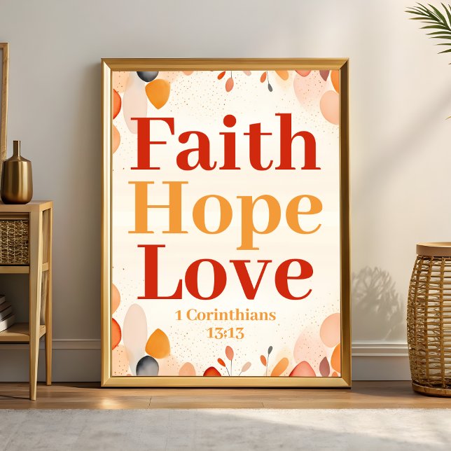 Glaube, Hoffnung und Liebe Boho Christlich Wall Ar Poster (Von Creator hochgeladen)