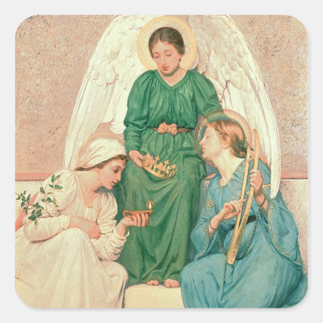 Glaube, Hoffnung und Liebe Quadratischer Aufkleber (Vorderseite)