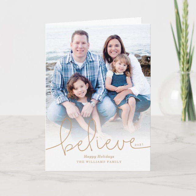 Glaube Holiday Foto Feiertagskarte (Vorderseite)