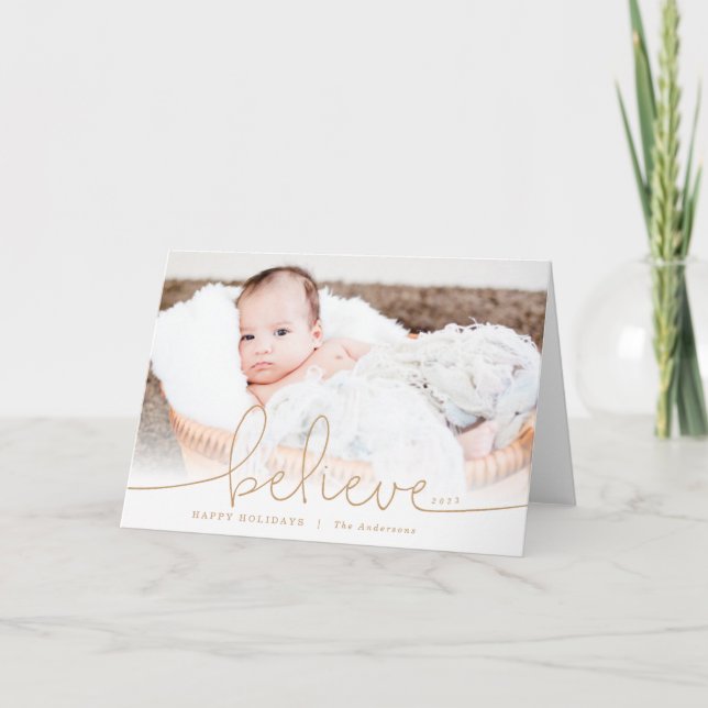 Glaube Holiday Foto Feiertagskarte (Vorderseite)