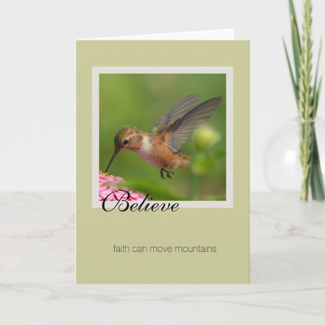 Glaube Hummingbird Karte (Vorderseite)