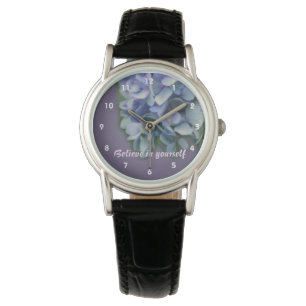 Glaube Hydrangea Inspirational Armbanduhr