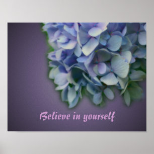 Glaube Hydrangea Inspirational Poster