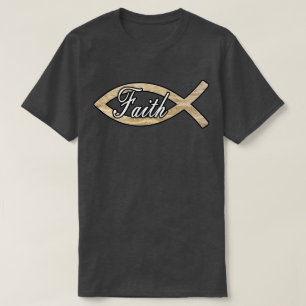 Glaube Ichthys Christentum Fisch Symbol Sand T-Shirt