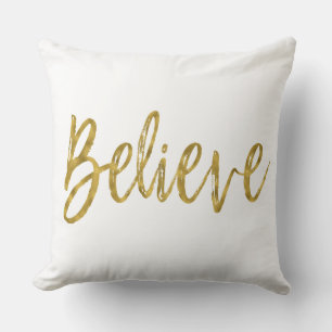 Glaube Imitats Gold Foil Pillow Kissen