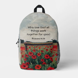 Glaube in Blüte – Druck-Cut-Sew-Tasche Bedruckter Rucksack
