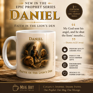 Glaube in der Löwengrube – Daniel 6:22 Schrift  Kaffeetasse