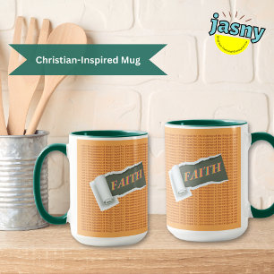 Glaube Inspiration Christliche Schrift zweifarbig Tasse