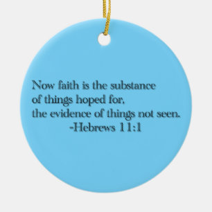 Glaube ist die Substanz der Sachen, die für Keramik Ornament