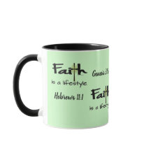 "Glaube ist ein Lebensstil" - Heißgetränk Tasse / 