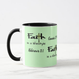 "Glaube ist ein Lebensstil" - Heißgetränk Tasse / 