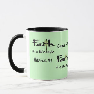 "Glaube ist ein Lebensstil" - Heißgetränk Tasse / 