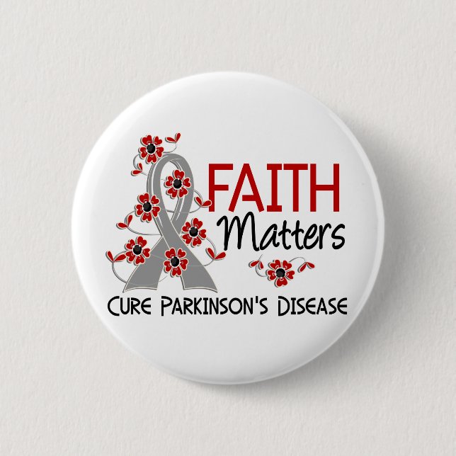Glaube ist Parkinson-Krankheit 3 von Bedeutung Button (Vorderseite)