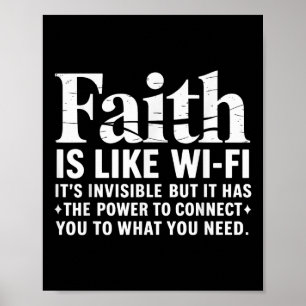 Glaube ist wie Wifi Gott, Jesus religiöser Christ  Poster