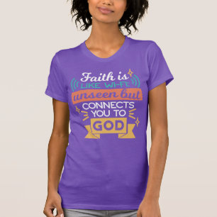 Glaube ist wie WLAN Lustiger christlicher Zitat-Ku T-Shirt