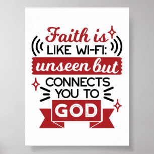 Glaube ist wie WLAN - unsichtbar, aber verbindet d Poster